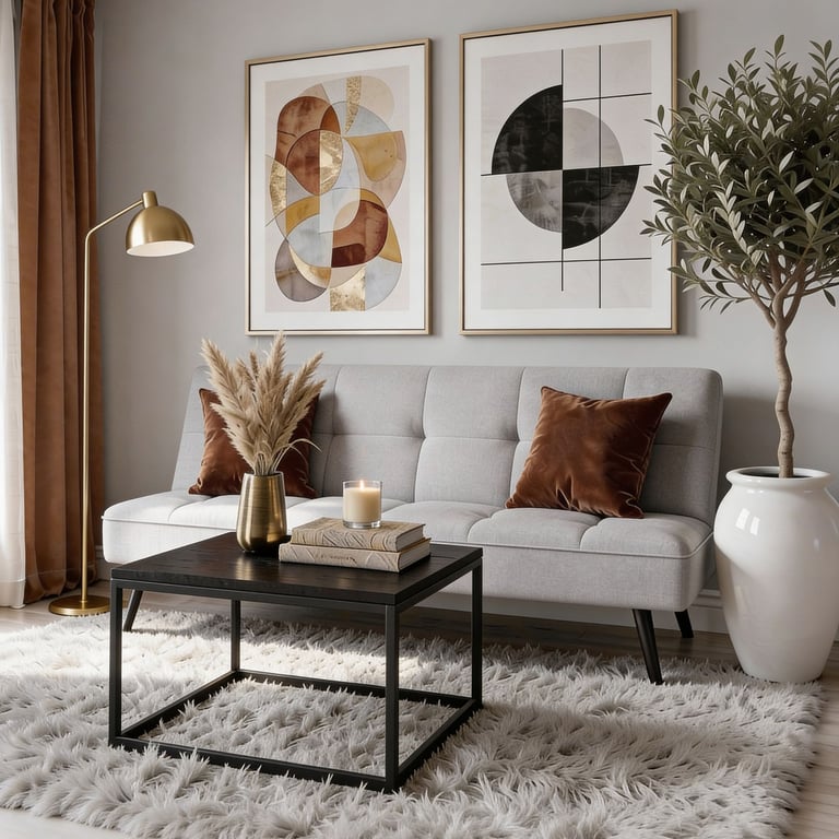 The RONNIE sofa bed in grey.