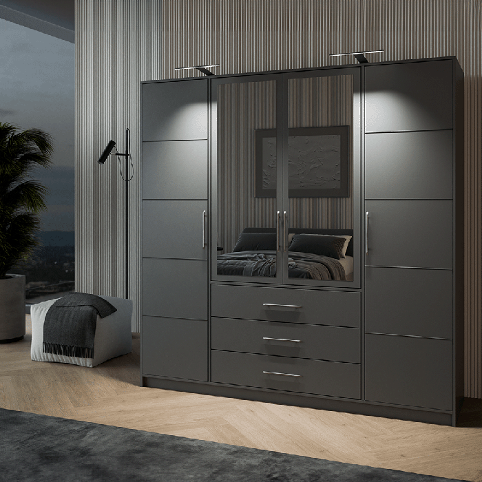 Wardrobe BALI D4 Graphite - 2