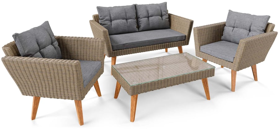 Garden Furniture Set RAVI Brown - 4