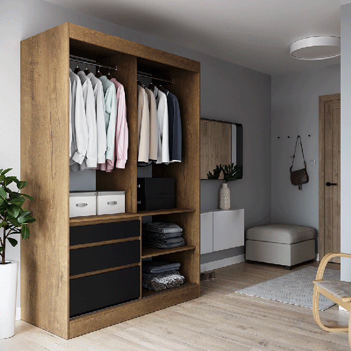 Wardrobe HAIDAR 140 Oak Lefkas - 1