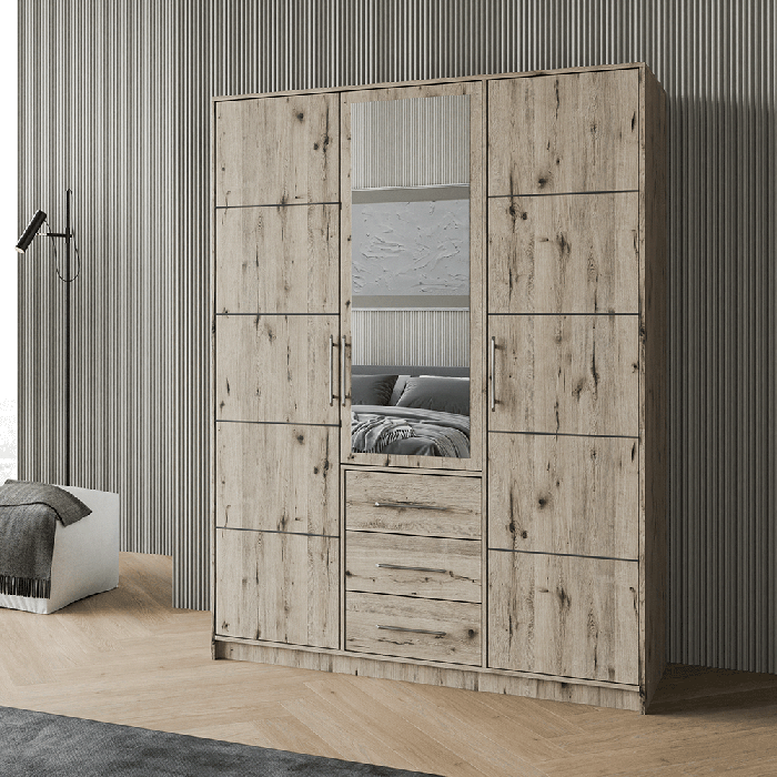 Wardrobe BALI D3 Oak Wellington - 1