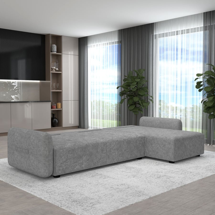 Corner sofa bed BROOKE grey 9 - 3