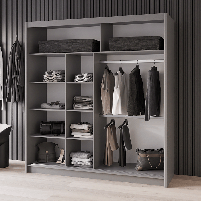 DAKO Sliding Wardrobe Fully Mirrored DAKOTA Clothing Storage - Picture 10 of 40