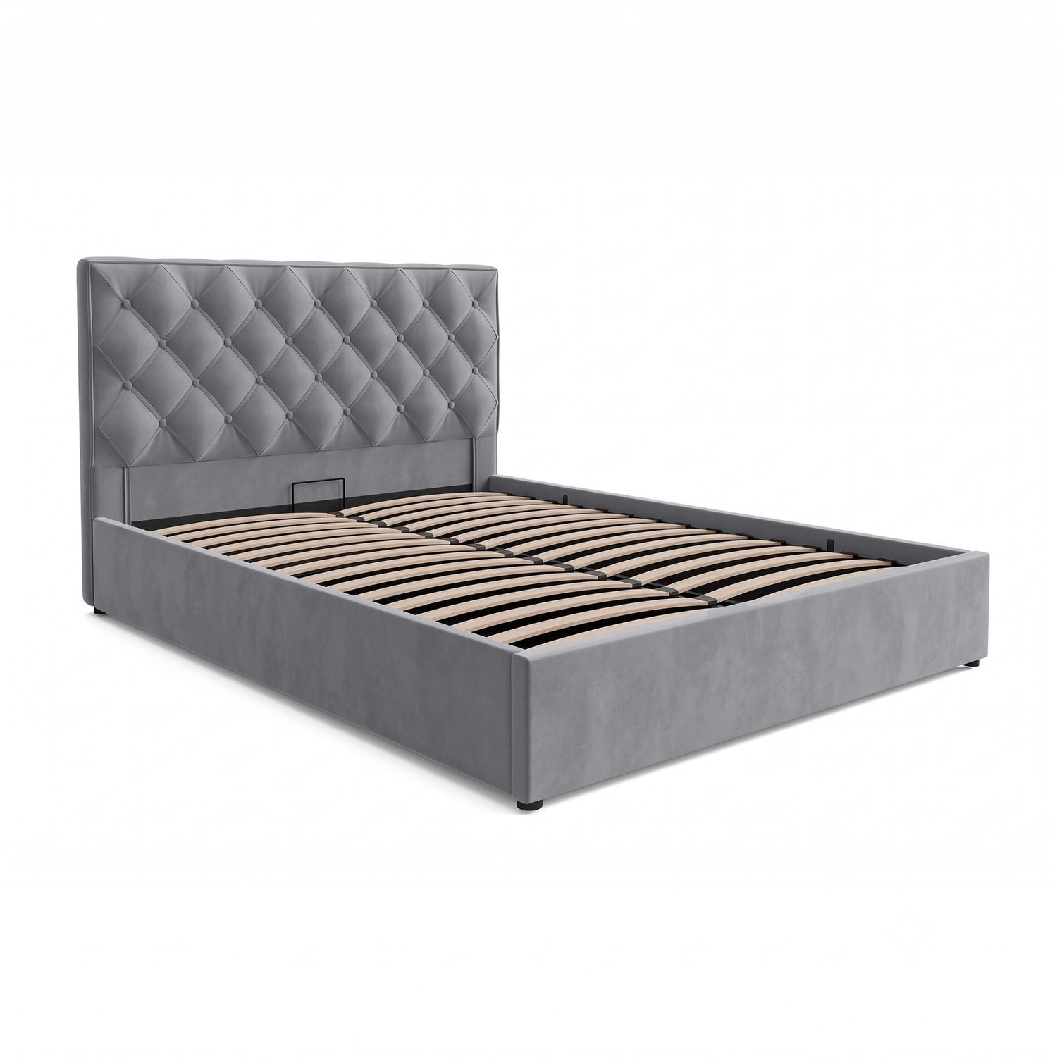 Upholstered Ottoman Bed ETHAN King Size - Grey_7