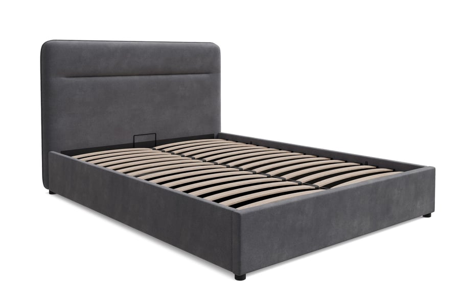 Upholstered bed EVERETT Grey Ki - 3