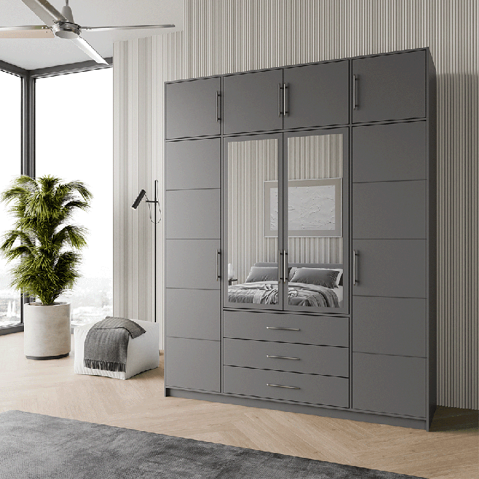 Wardrobe BALI D4 Graphite - 9