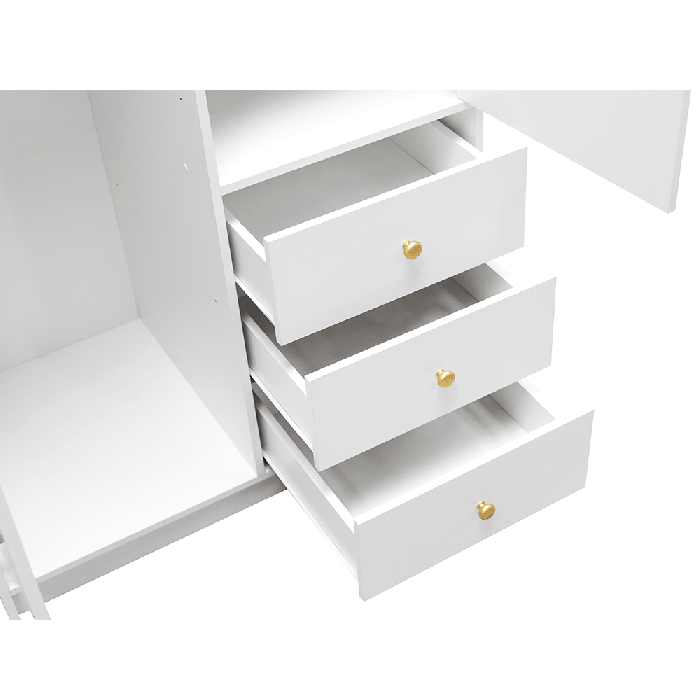 Wardrobe SIENA D2 White + Mirro - 2