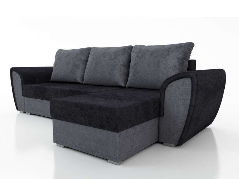 DAKO universal L shaped corner sofa bed IVAN, 4seater couch with storage