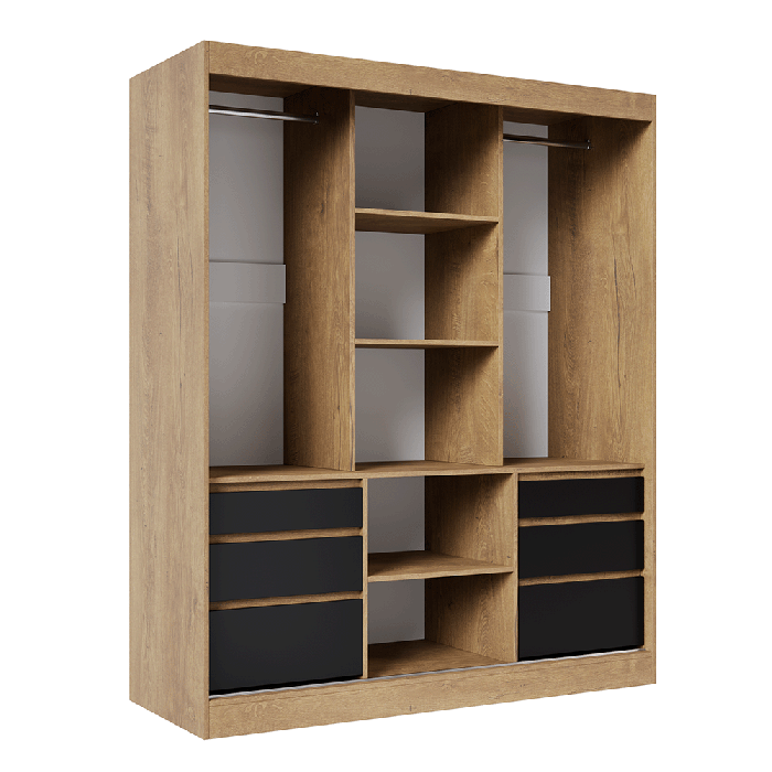 Wardrobe HAIDAR 180 Oak Lefkas - 3