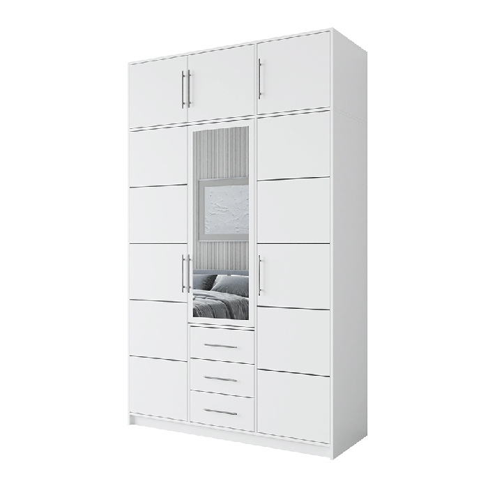 Wardrobe BALI D3 White + Mirror - 5