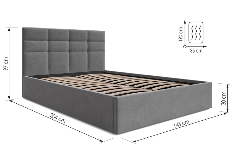 Upholstered Bed Julian DB Cream - 5