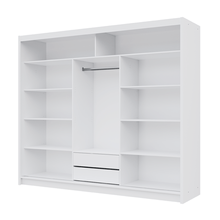 MONAKO 250cm Sliding Door Wardrobe White | Dako Furniture