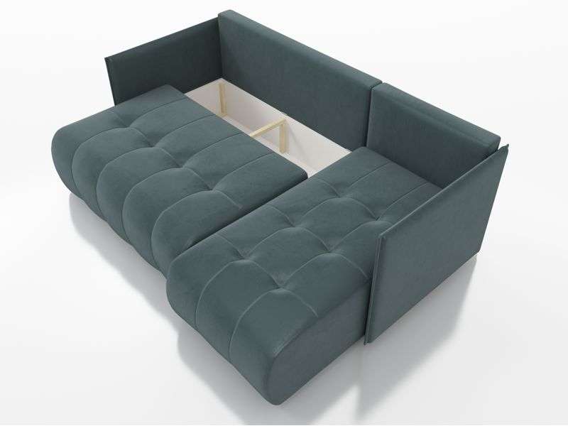 DAKO corner sofa bed NESSA reversible chaise lounge, storage, 9 colours - Picture 35 of 47