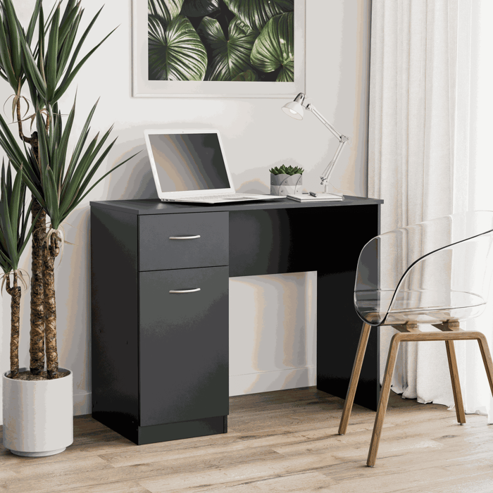 Desk ESSENTIAL DF-BR109DD - Black in a room